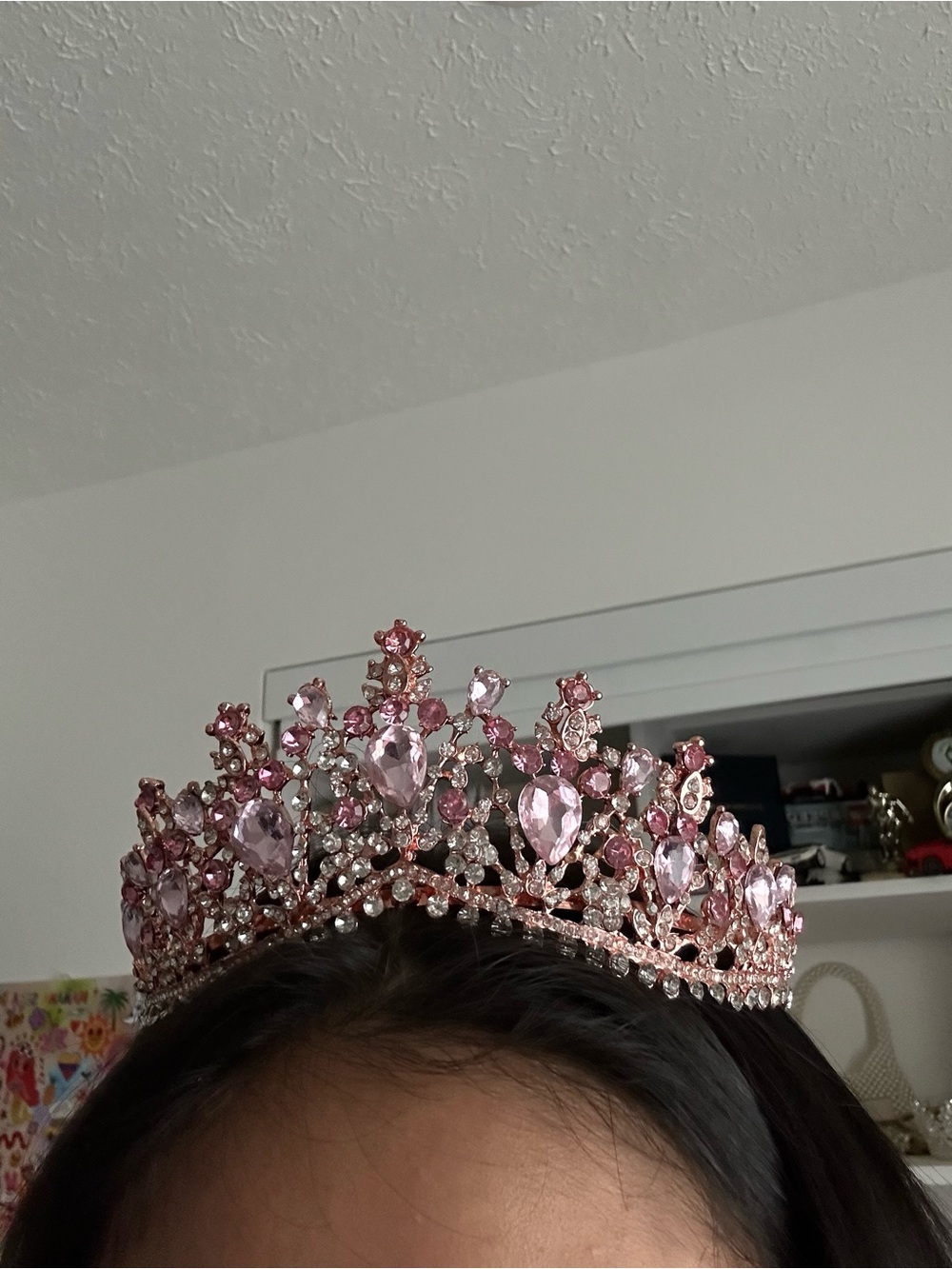 Pink Quinceñera Jeweled Tiara Crown